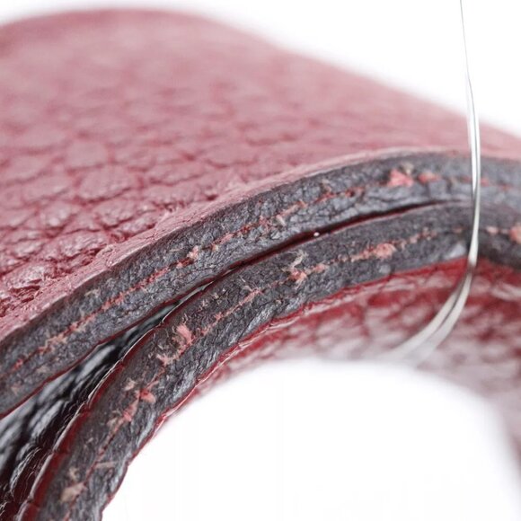 HERMES Pico Tan Lock MM Handbag Red Taurillon Clemence Women - Picture 6 of 9